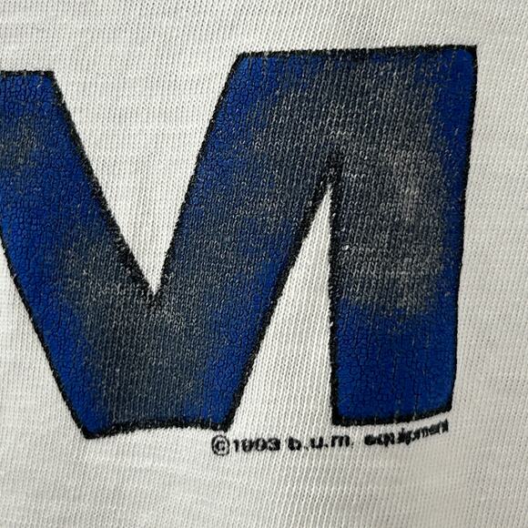 Vintage 90s Distressed Los Angeles LA Kings T Shirt BUM Equipment White L Large - Picture 7 of 9